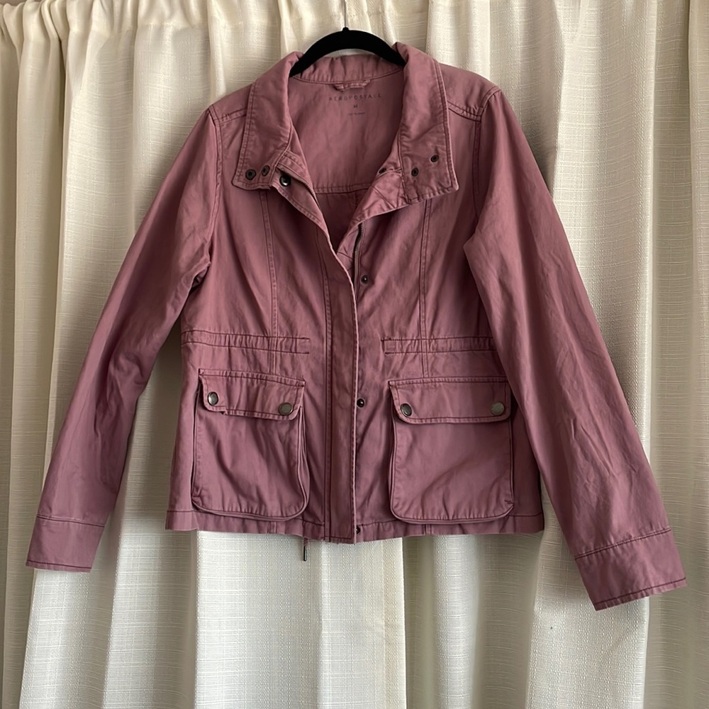 Aeropostale jacket Size Medium in a mauve pink color